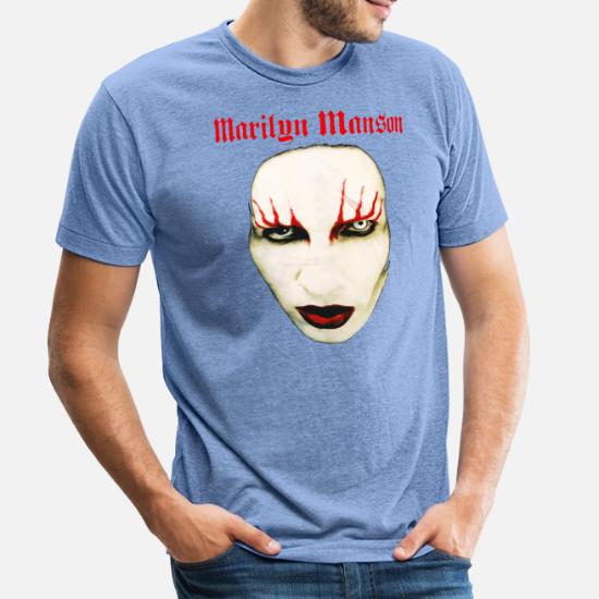 marilyn manson blue face shirt